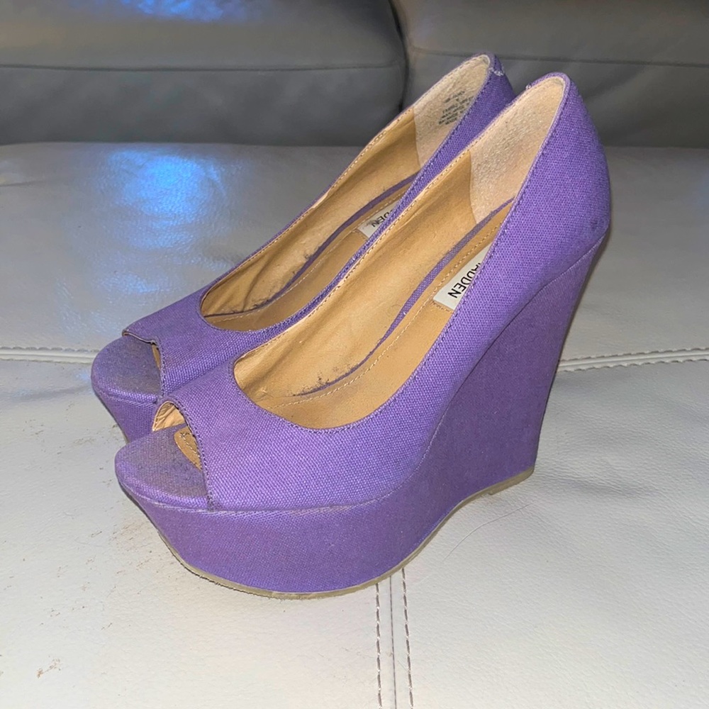 Steve Madden Purple Wedges